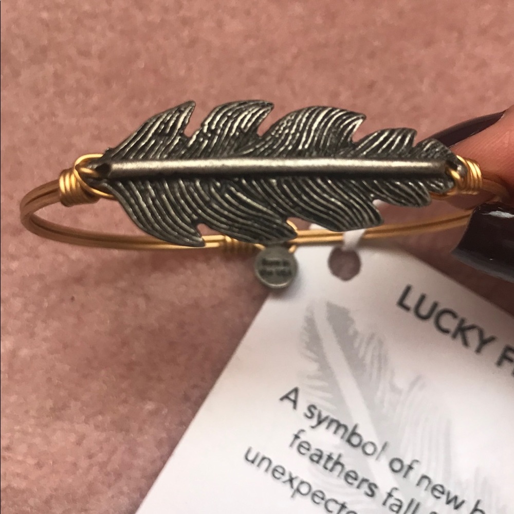 NEW Luca + Danni Lucky Feather Bangle Bracelet